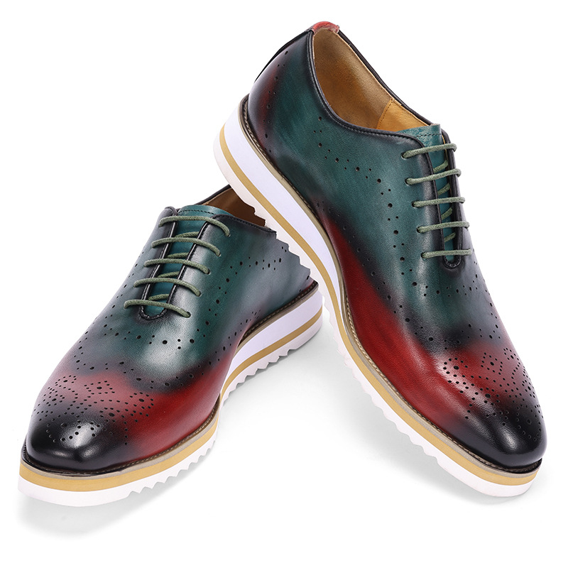 Oxford Brogue Leather - 럭셔리 남성 원피스 슈즈, 정품 가죽