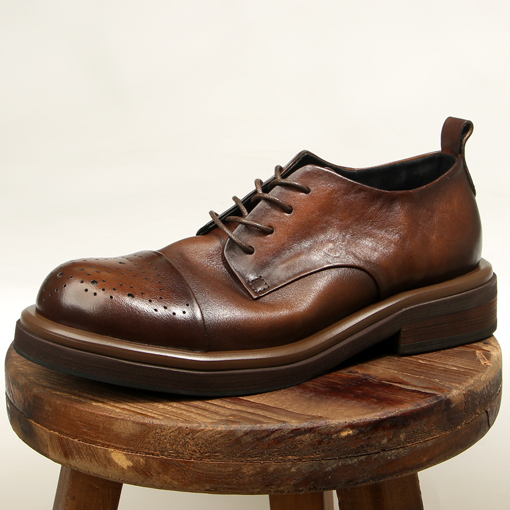 Oxford Brogue Leather - 최고 품질 정품 가죽 남성 Brogues