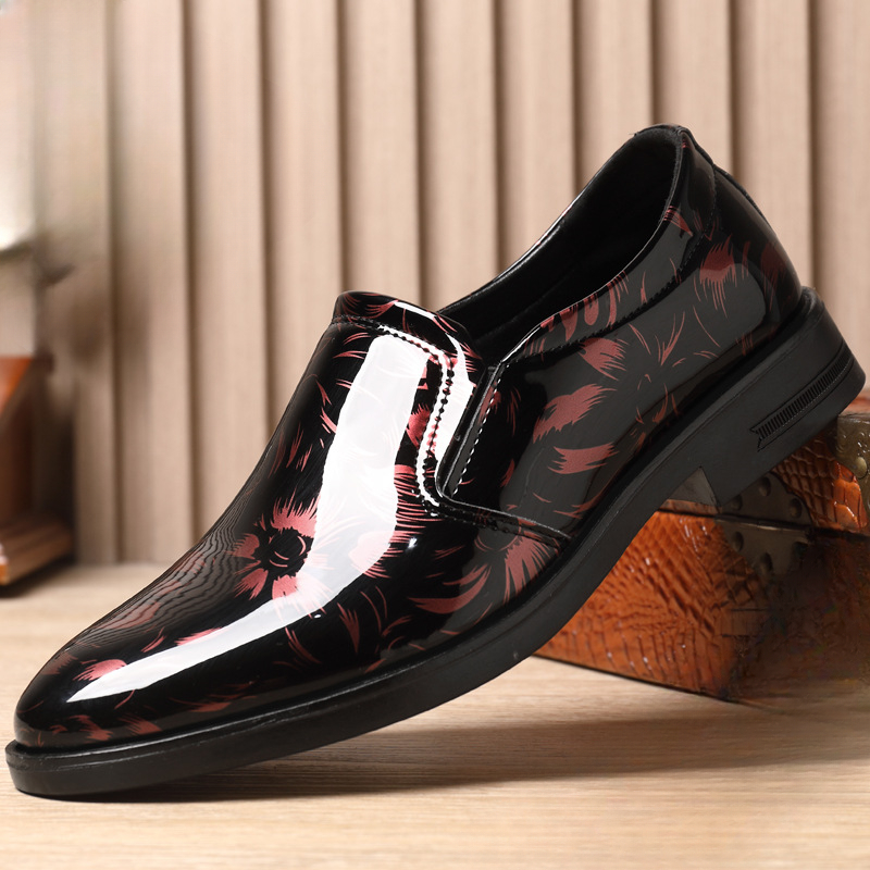 Oxford Brogue Leather - 202 남성용 새 가죽 신발 꽃무늬