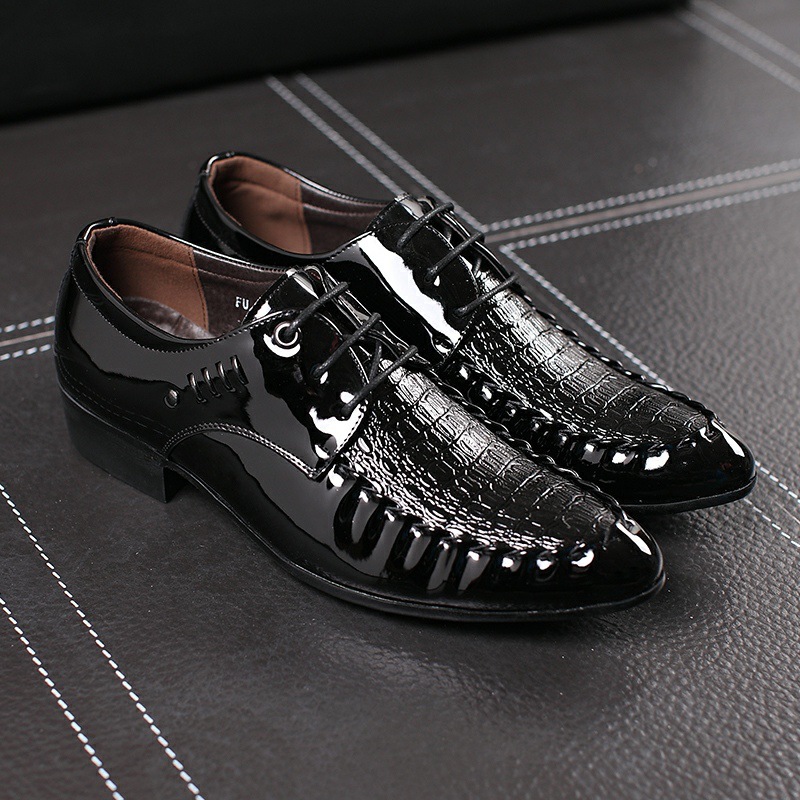 Oxford Brogue Leather - 남성용 레이스업 가죽 신발, 웨딩 파티