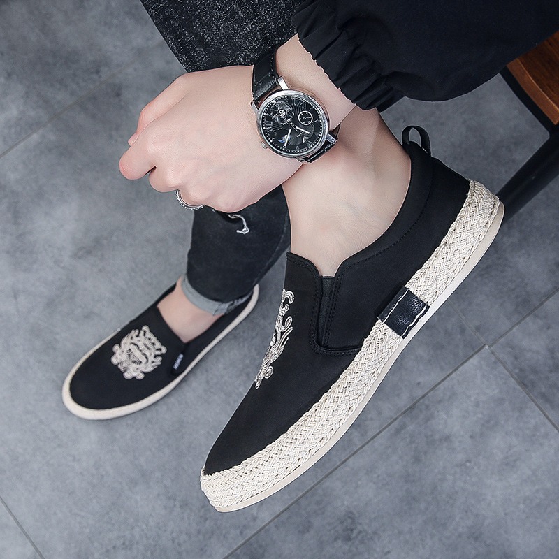 남성용 블랙 통기성 신발 럭셔리 로퍼 Espadrill - Loafer Slip On Men 리뷰 및 가격