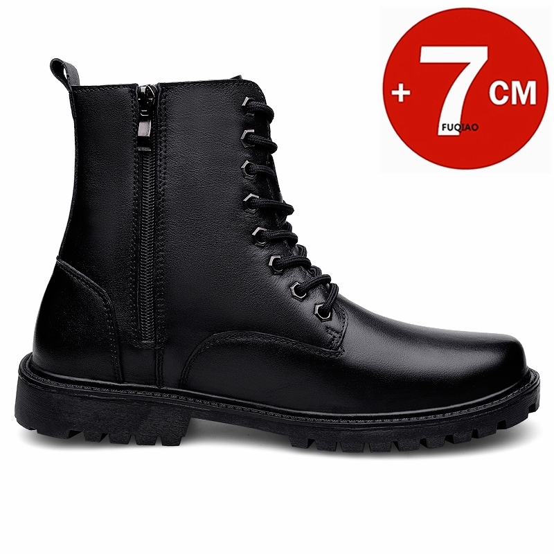 남성용 천연 가죽 키높이 부츠 겨울용 따뜻한 안감 지퍼 - Men'S Shoes With Height Increase 리뷰 및 가격