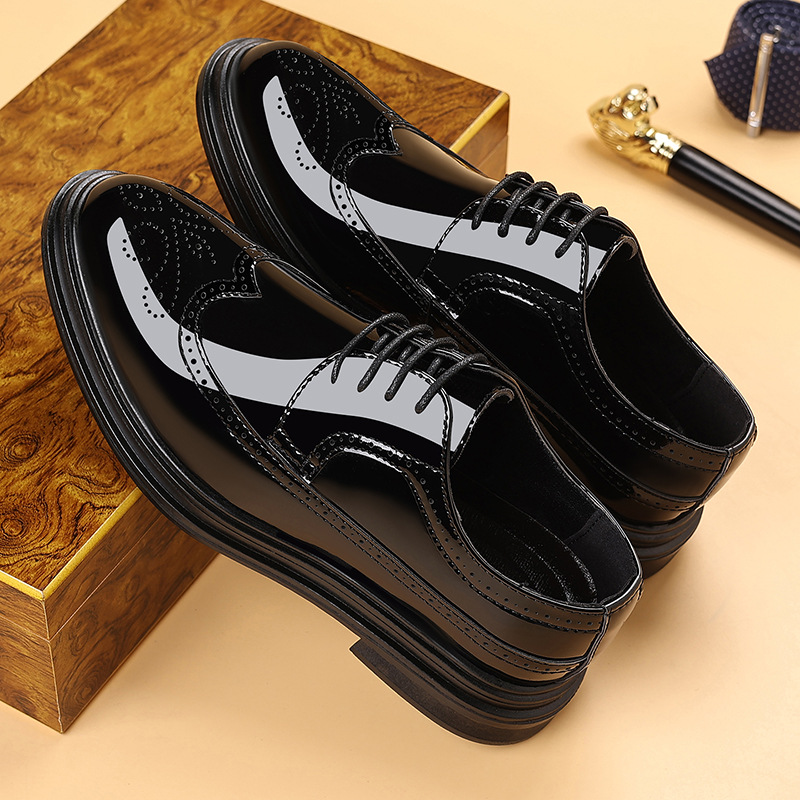 남성용 에나멜 브로그 드레스 슈즈, 레이스업 정장 옥스 - Oxford Brogue Leather 리뷰 및 가격