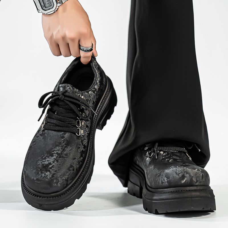 겨울 남성 레트로 영국 스타일 캐주얼 가죽 신발 두꺼운 - Men'S Shoes With Height Increase 리뷰 및 가격