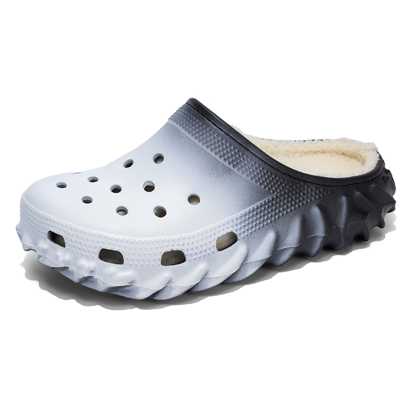 겨울용 퍼 안감 클로그 그라데이션 컬러 디자인 실내외  - Men Shoes Online 리뷰 및 가격