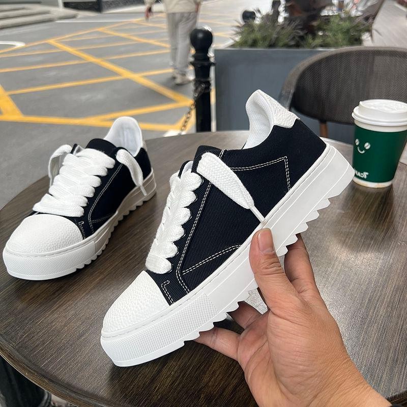 남성용 로우탑 패션 트렌드 다용도 캔버스화 데님 플랫폼 - Men'S Shoes With Height Increase 리뷰 및 가격