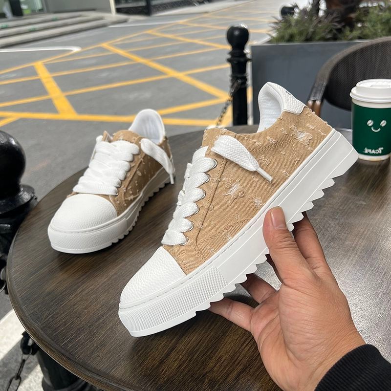 남성용 로우탑 패션 트렌드 다용도 캔버스화 데님 플랫폼 - Men'S Shoes With Height Increase 리뷰 및 가격