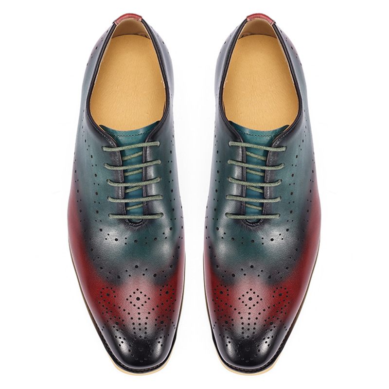럭셔리 남성 원피스 슈즈, 정품 가죽 브로그 윙팁 토, - Oxford Brogue Leather 리뷰 및 가격