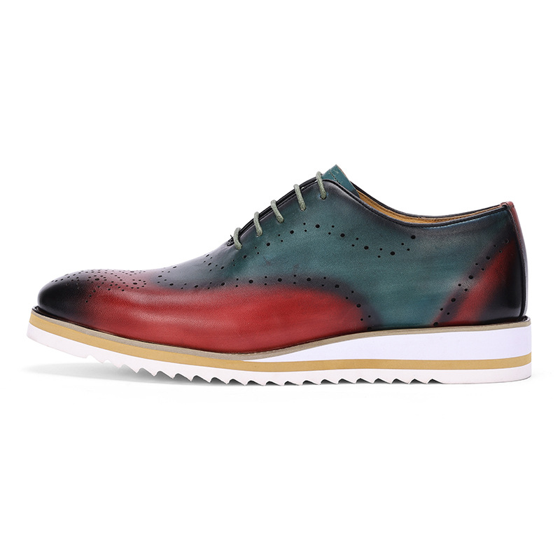 럭셔리 남성 원피스 슈즈, 정품 가죽 브로그 윙팁 토, - Oxford Brogue Leather 리뷰 및 가격