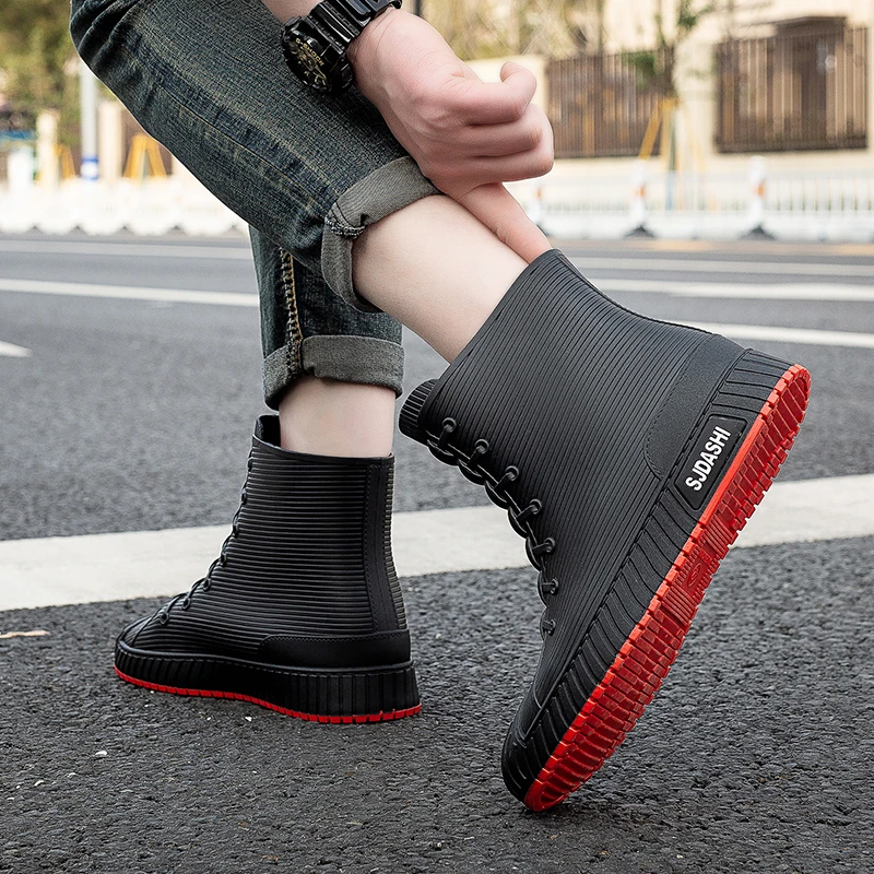 다목적 캐주얼 짧은 배럴 방수 신발 남성 여성 양털 따 - Men Shoes Online 리뷰 및 가격