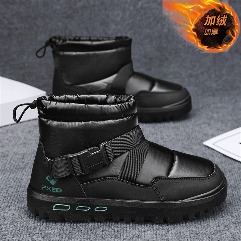 겨울 남성용 하이탑 두꺼운 밑창 신발 미끄럼 방지 플리 - Men Shoes Online 리뷰 및 가격