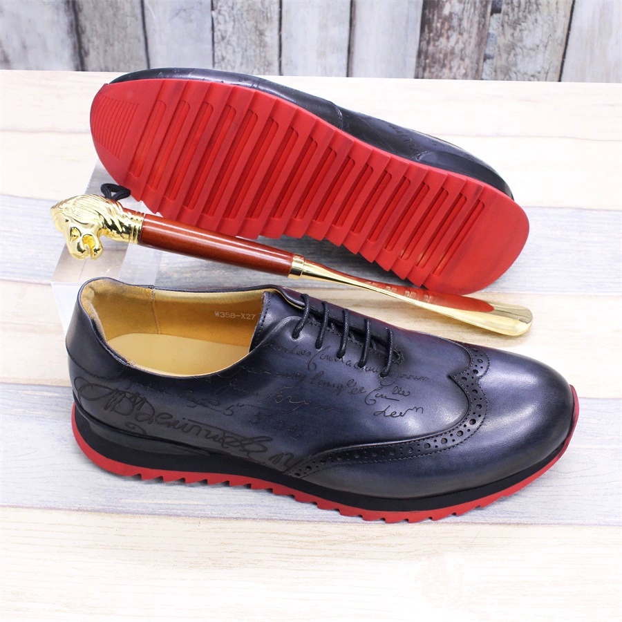 럭셔리 디자이너 남성 옥스포드 스니커즈 암소 정품 가죽 - Oxford Brogue Leather 리뷰 및 가격