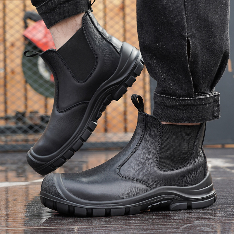 대형 남성용 패션 스틸 토 커버 작업화 소가죽 안전화  - Work Boot Steel Toe 리뷰 및 가격