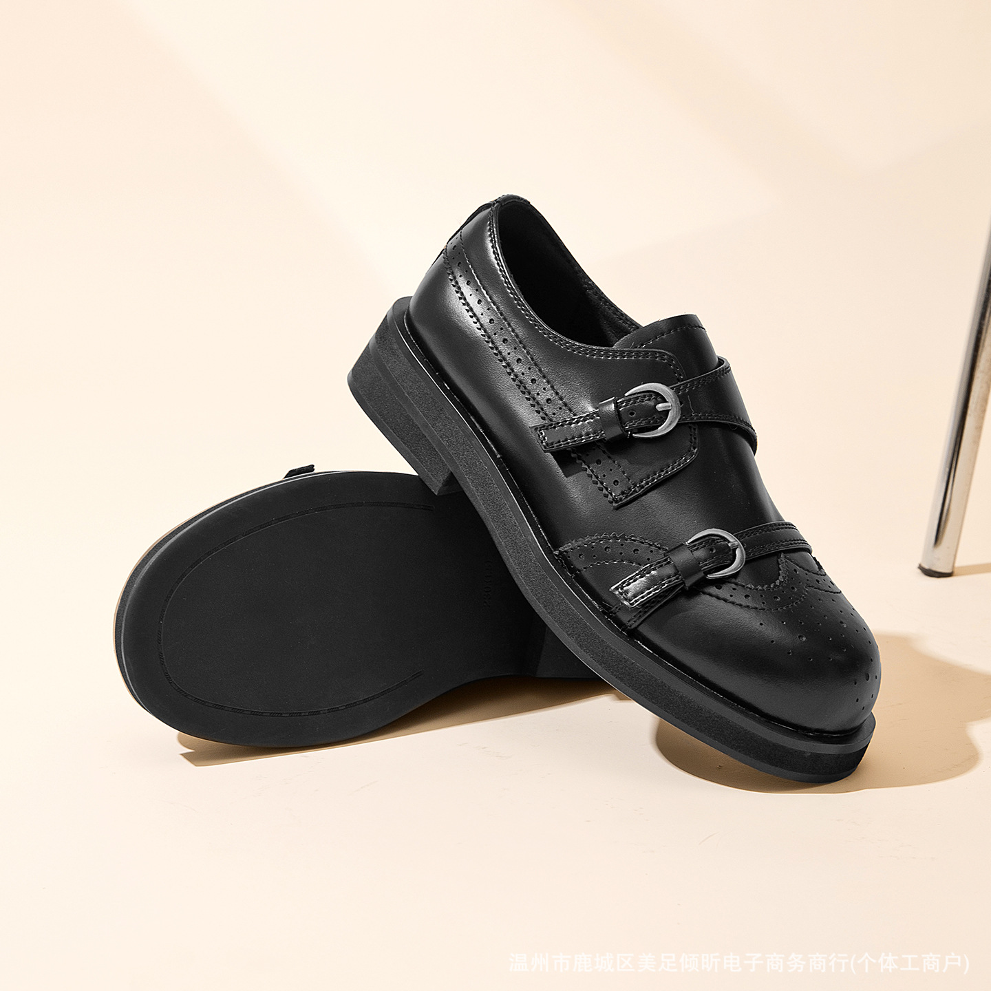 여성용 레트로 브로그 더블 스트랩 슈즈, 브라운 샤이니 - Oxford Brogue Leather 리뷰 및 가격