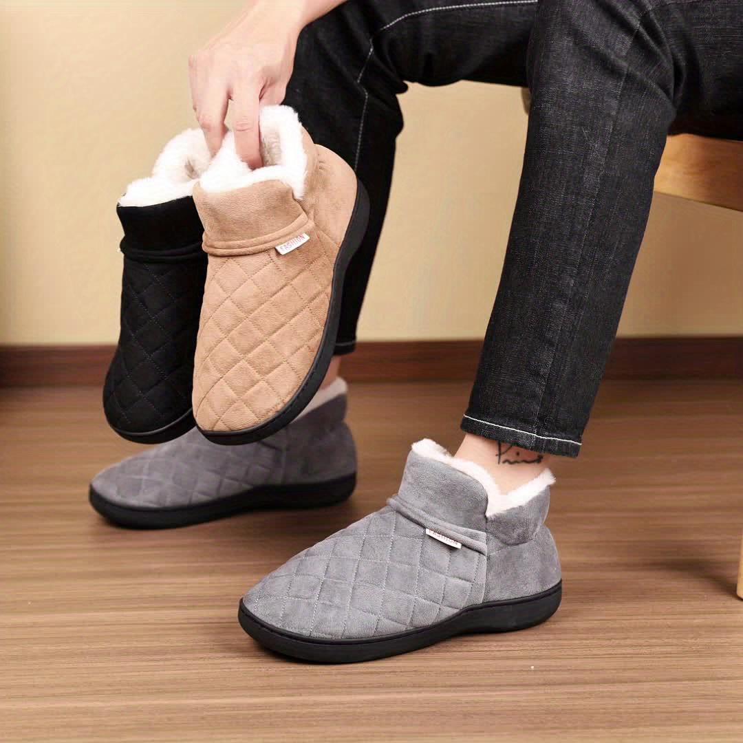 유니섹스 겨울용 면 슬리퍼, 플러시 안감, 뒷꿈치 부분 - Men Shoes Online 리뷰 및 가격
