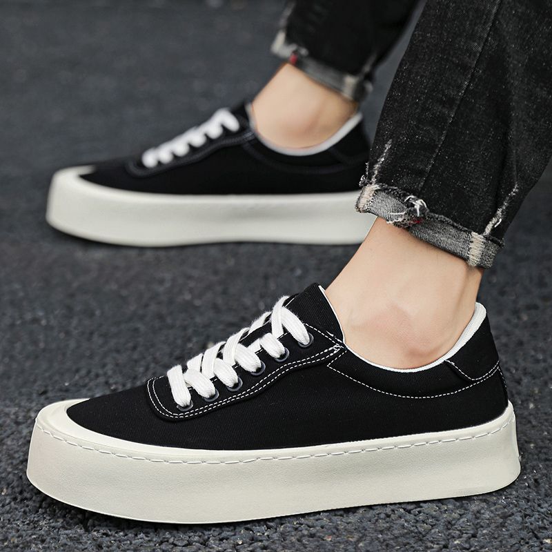 카키 플랫 스니커즈 캔버스 키높이 남성 캐주얼 신발 레 - Men Shoes Offer 리뷰 및 가격