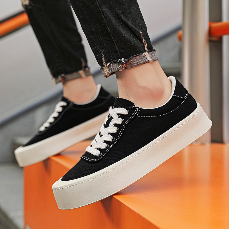 카키 플랫 스니커즈 캔버스 키높이 남성 캐주얼 신발 레 - Men Shoes Offer 리뷰 및 가격