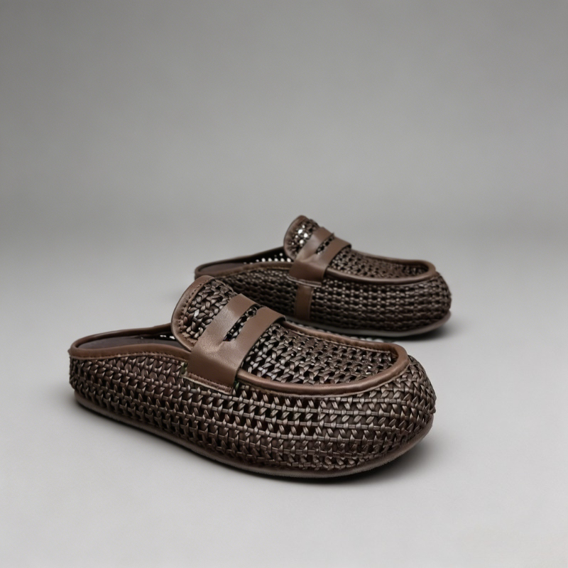 럭셔리 텍스처 남성 뮬 2026 여름 신상 두꺼운 웨지 - Loafer Slip On Men 리뷰 및 가격