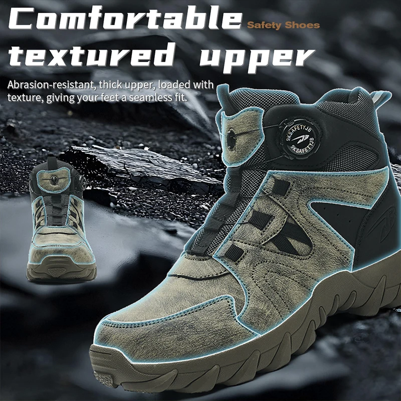 새로운 남성용 안전 부츠 작업 부츠 안티 스매싱 안티  - Work Boot Steel Toe 리뷰 및 가격
