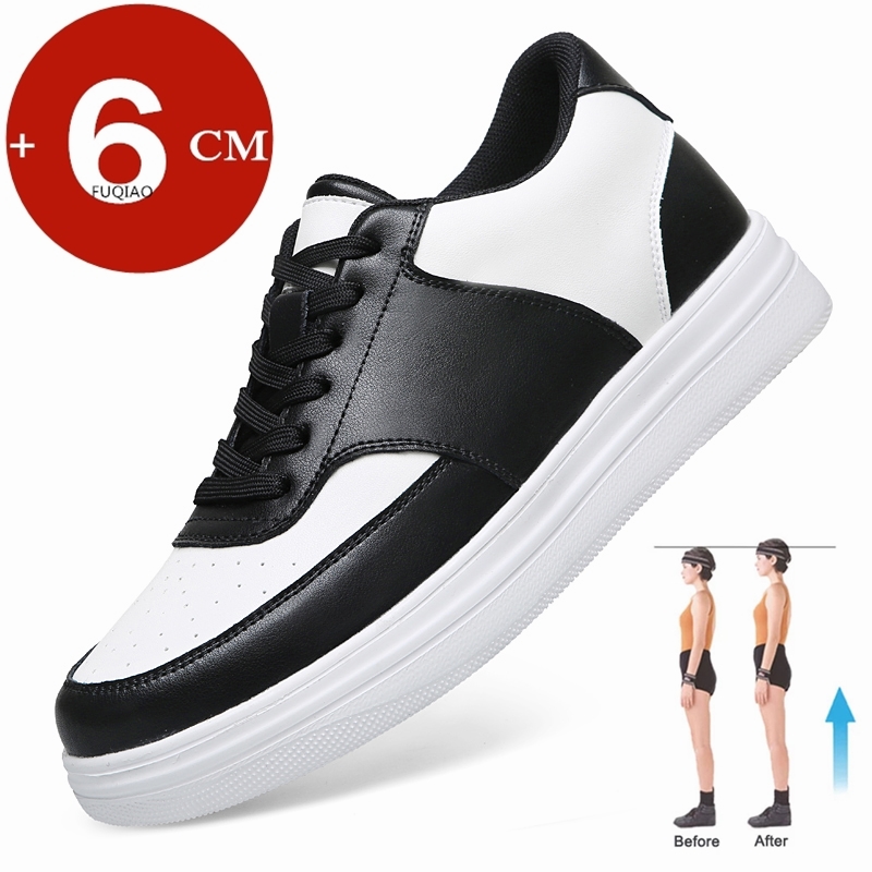 키높이 6cm 유니섹스 가죽 캐주얼 스포츠 신발 통기성 - Men'S Shoes With Height Increase 리뷰 및 가격