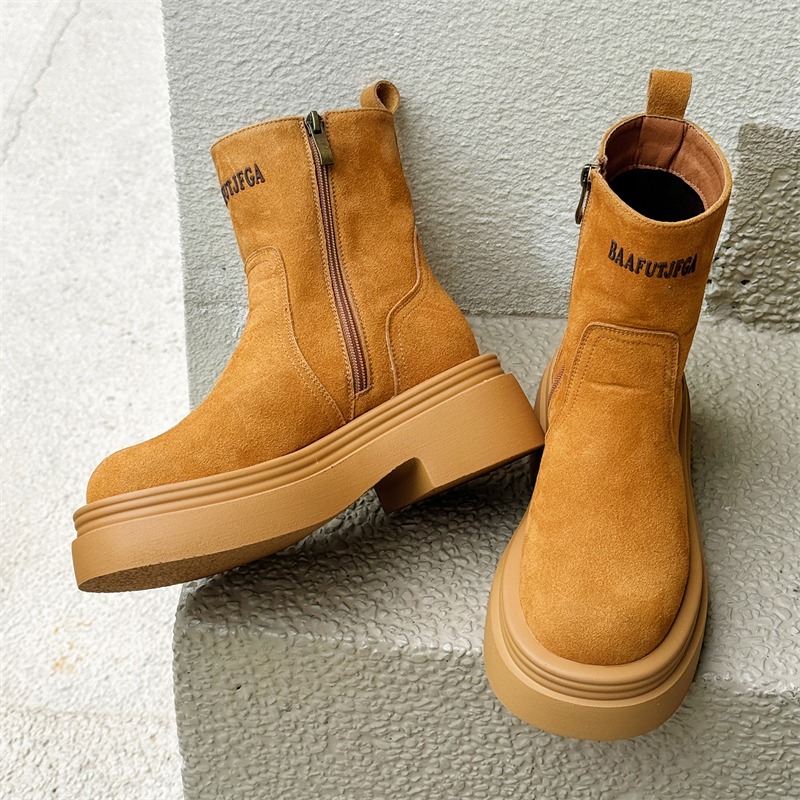 겨울 유럽 아메리카 레트로 두꺼운 밑창 측면 지퍼 키높 - Men'S Shoes With Height Increase 리뷰 및 가격