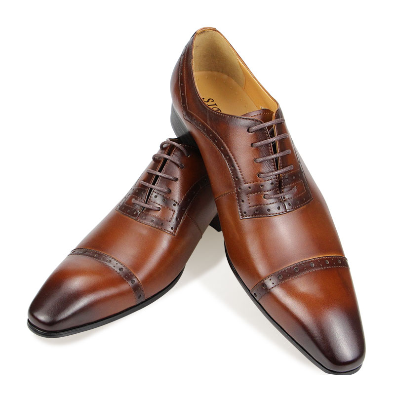 프리미엄 남성용 정품 가죽 옥스포드 신발 | 결혼식 및 - Oxford Brogue Leather 리뷰 및 가격