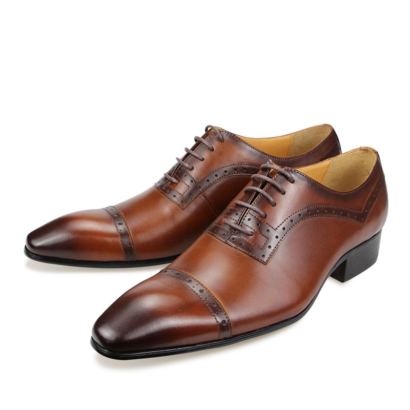 프리미엄 남성용 정품 가죽 옥스포드 신발 | 결혼식 및 - Oxford Brogue Leather 리뷰 및 가격
