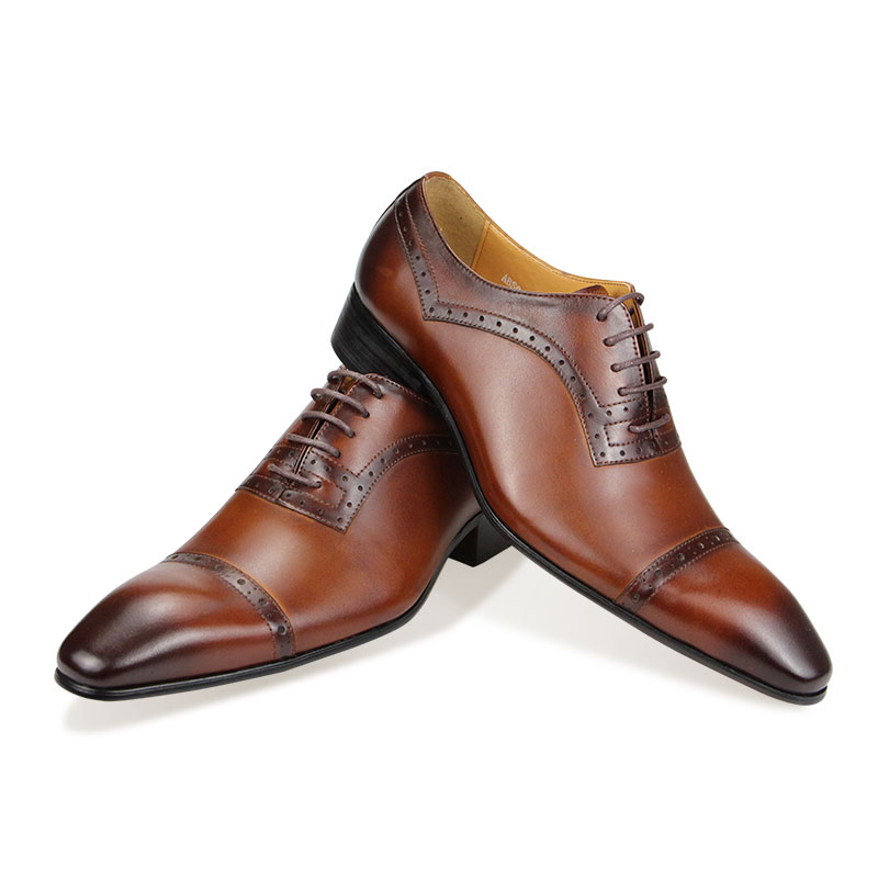 프리미엄 남성용 정품 가죽 옥스포드 신발 | 결혼식 및 - Oxford Brogue Leather 리뷰 및 가격