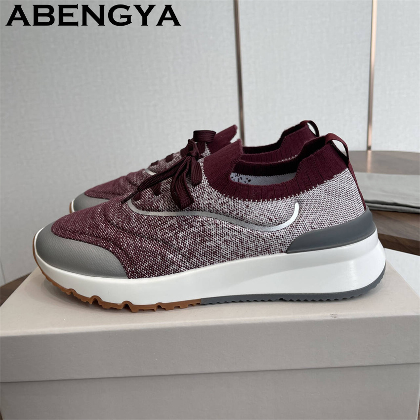 남성용 새로운 멀티 컬러 니트 로퍼 신발 라운드 발가락 - Loafer Slip On Men 리뷰 및 가격